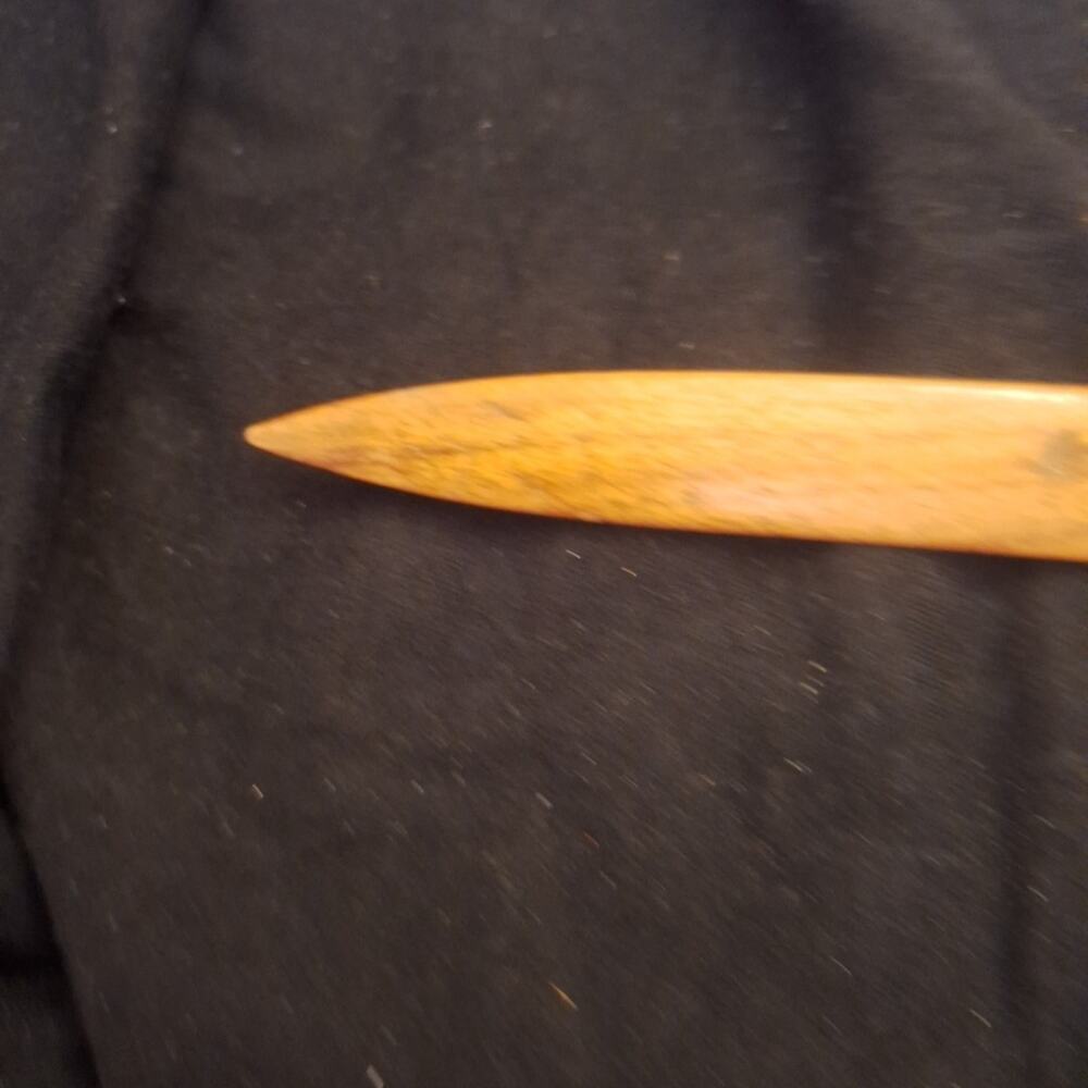 Vintage Hand Carved Wood Wooden Fish Letter Opener 8" - Picture 4 of 5